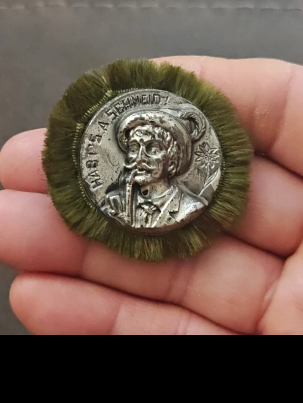 1920s/30s Rare & Hard To Find German Alpine Silver Tone Hat Pin